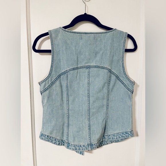 Madewell Denim Button-Front Top - Picture 7 of 7